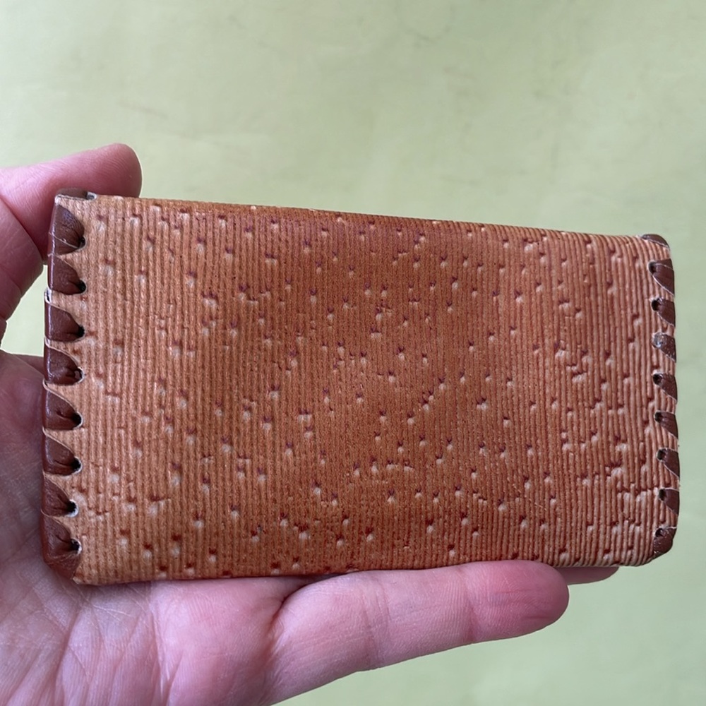 Vintage 70’s tool made leather coin purse/card holder - Picture 5 of 7